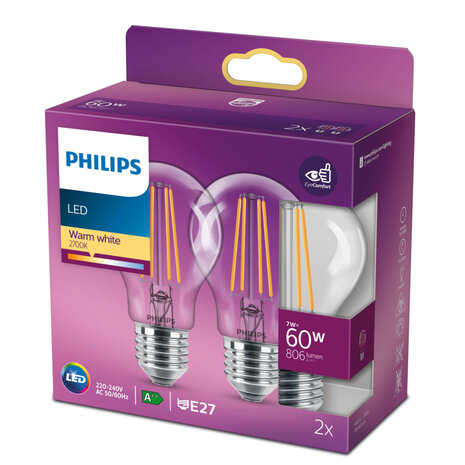 Philips Led Cl A60 Cl Nd 60w E27