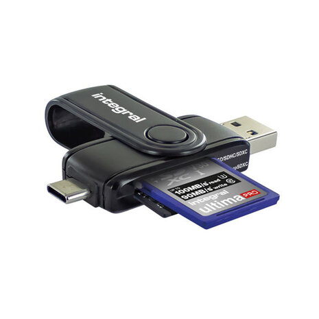 Integral Reader Sd/microsd Usb-a/usb-c