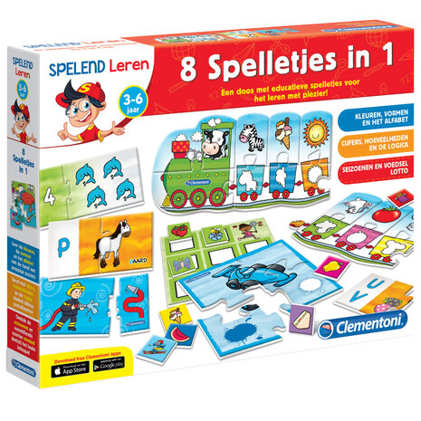 Clementoni Leerspel 8in1 Spelletjes