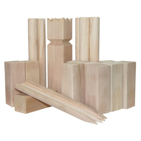 Outdoor Play XL Kubb met 21 Houten Onderdelen