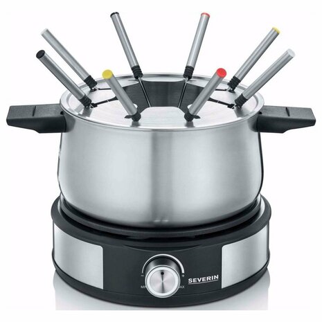 Severin FO2471 Fondue-Crêpe Combi RVS/Zwart