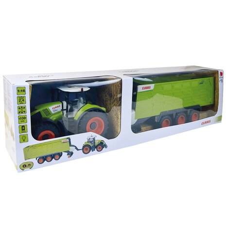 Happy People RC Claas Axion 870 Tractor + Aanhanger met Licht 1:16