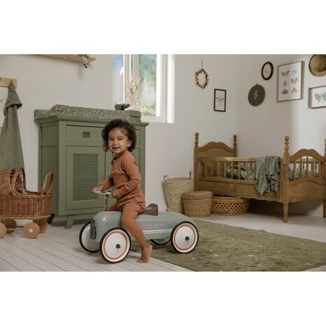 Little Dutch Retro Loopauto 75x40x40 cm Groen