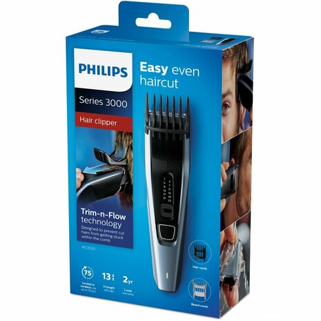 Philips HC3530/15 Hairclipper Series 3000 Tondeuse Zwart/Blauw