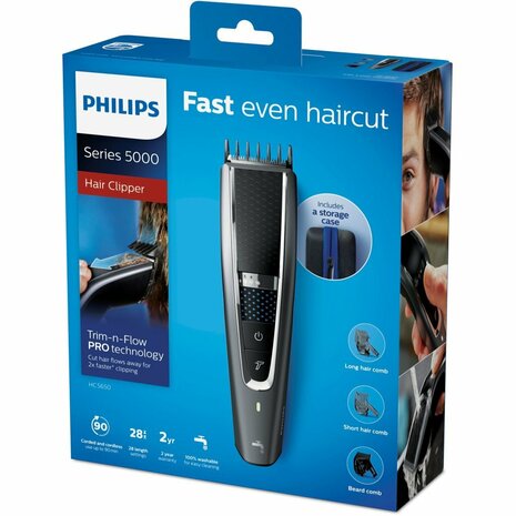 Philips HC5650/15 Series 5000 Trimmer Zwart/Zilver