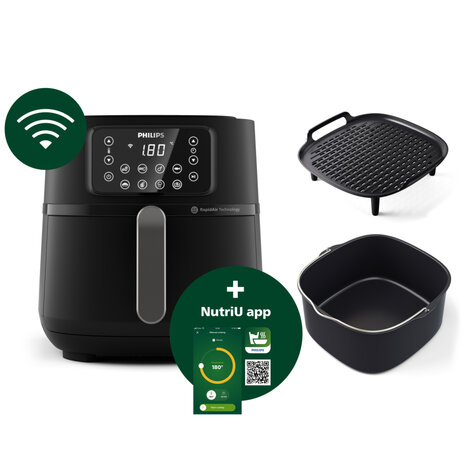 Philips HD9285/96 5000 Series Airfryer XXL 7.2L 2000W Zwart/Zilver