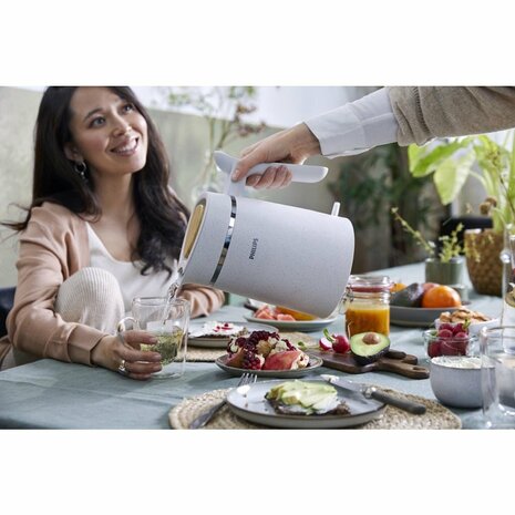 Philips HD9365/10 Eco Conscious Edition Waterkoker 1.7L 2200W Zijdewit Mat