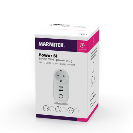 Marmitek Smart Wifi Stekker 15a En 2usb