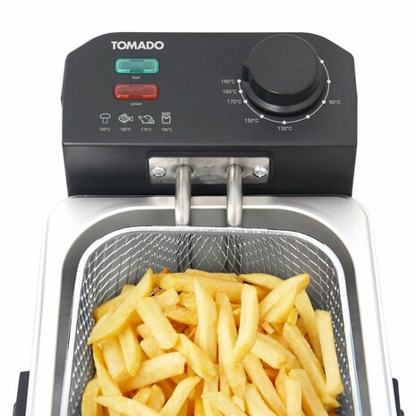 Tomado TDF3000S Friteuse 3L 2000W RVS/Zwart