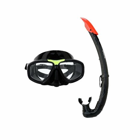 SportX Volwassenen Snorkelset 5 Sterren Zwart