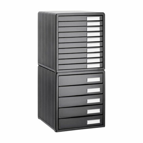 Rotho Timeless Bureau Ladenbak met 10 Dichte Lades 34.5x29x32 cm Antraciet