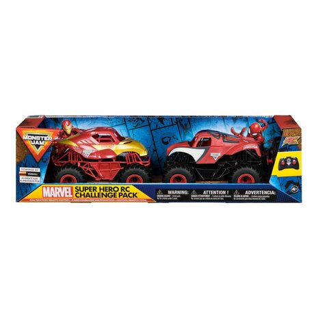 Monster Jam RC Pack Spiderman & Iron Man 1:24