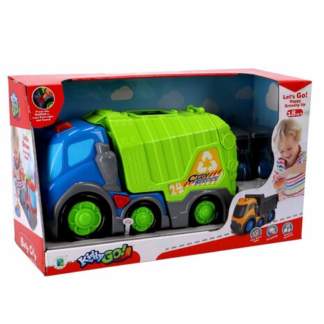 Kiddy Go Vuilniswagen + Licht en Geluid 31 cm