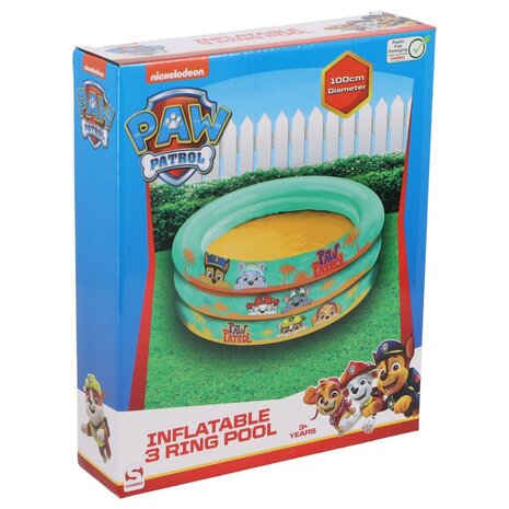 Paw Patrol 3 Rings Zwembad Groen/Geel