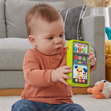 Fisher Price 2in1 Slepen en Leren Smartphone + Licht en Geluid