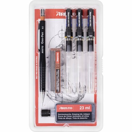 Aristo AR-64305 Tekenpen Set MG1 PRO 0.1/0.2/0.3 mm 6-delig