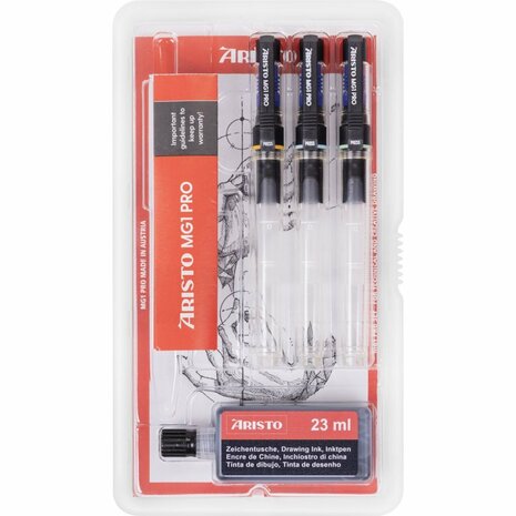 Aristo AR-64315 Tekenpen Set MG1 PRO 0.18/0.25/0.5 mm 4-delig