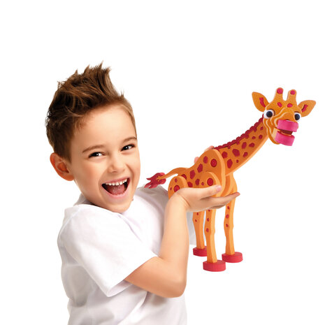 Toi-Toys 3D Puzzel Giraffe Junior 31,5 Cm Foam Oranje 104-delig