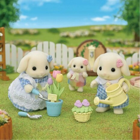 Sylvanian Families 5736 Tuin en Bloemen Hangoorkonijn Broer en Zus