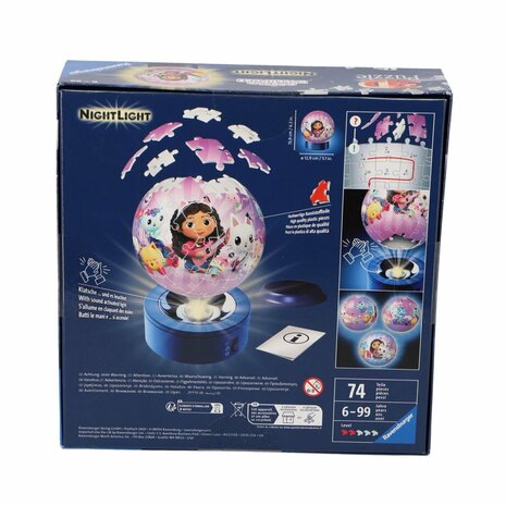 Ravensburger 3D Puzzel Gabby's Dollhouse 74 Stukjes + Licht