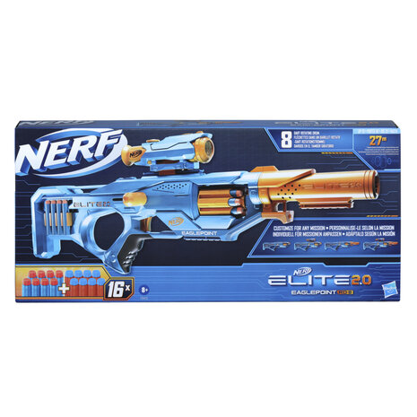 Nerf Elite 2.0 Eaglepoint RD8 Blaster + 16 Darts