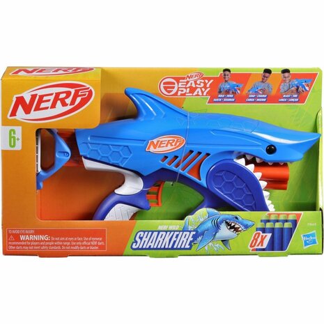 Nerf Elite Junior Sharkfire Blaster + 8 Darts