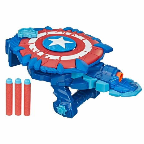 Nerf Marvel Mech Strike Monster Hunters Captain America + 3 Darts