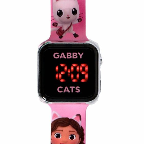 Gabby's Dollhouse LED Horloge Roze