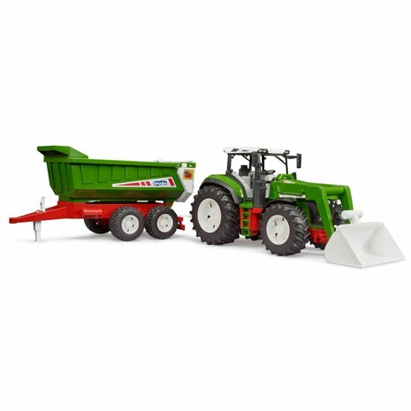 Bruder 03452 Roadmax Tractor met Frontlader + Dumptrailer