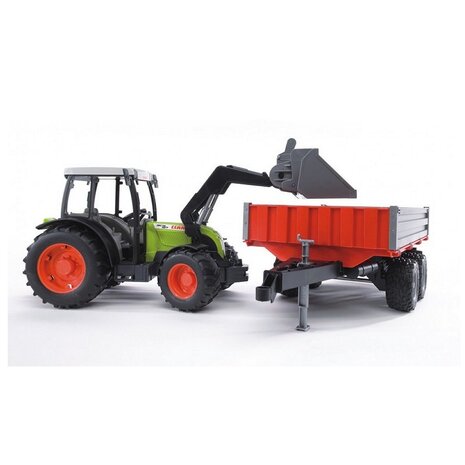 Bruder 2112 Claas Nectis 267 F met Voorlader + Aanhanger 65,5x12,9x15 cm