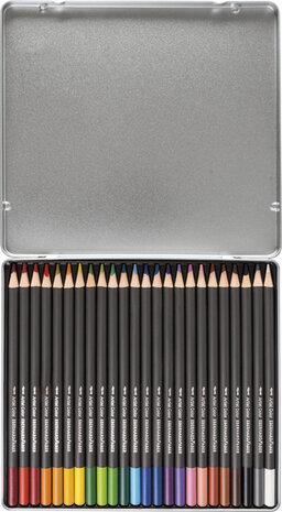 Eberhard Faber EF-516025 Aquarelpotlood Metalen Etui A 24 Stuks