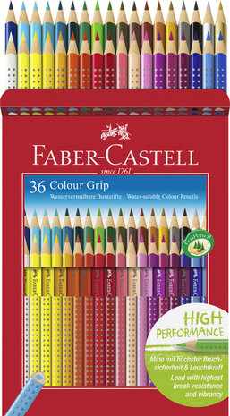 Faber Castell FC-112442 Kleurpotlood FC Grip 36 Stuks 2 Rijen Van 18 Stuks Kartonetui