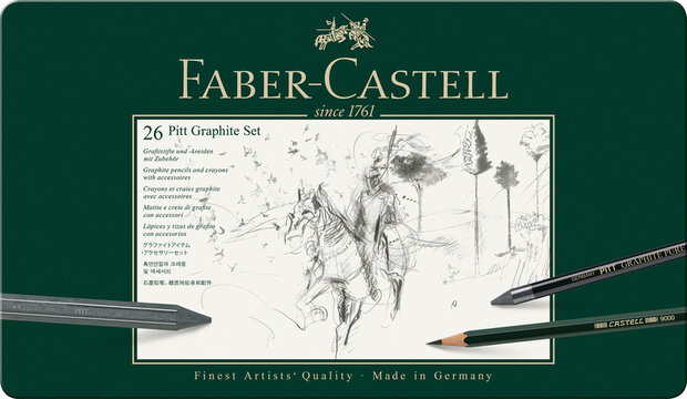 Faber Castell FC-112974 Grafietset Faber-Castell Pitt 26-delig