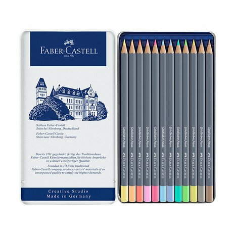 Faber Castell FC-114622 Goldfaber Aqua Pastel Aquarelpotloden 12 Stuks