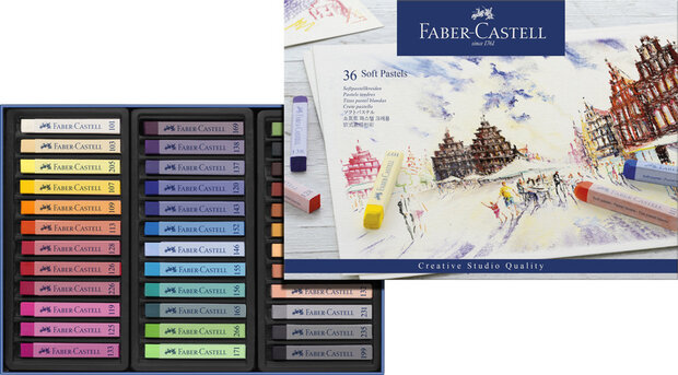 Faber Castell FC-128336 Pastelkrijt Creative Studio Softpastel 36 Delig Etui