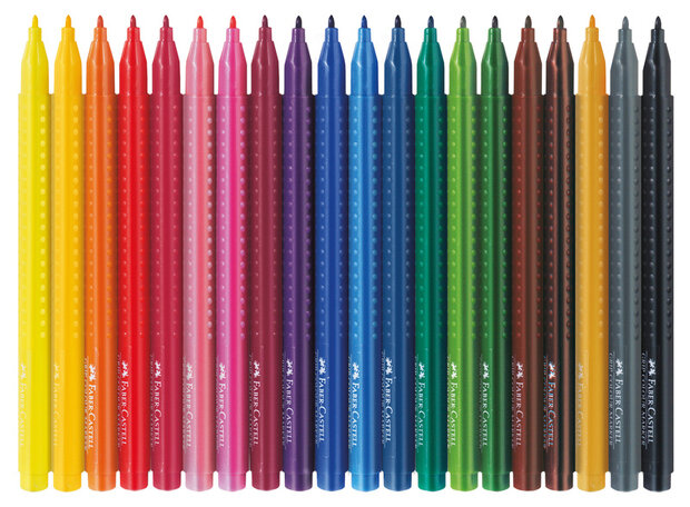 Faber Castell FC-155320 20 Viltstiften GRIP Doos 5 Stuks