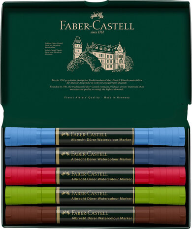 Faber Castell FC-160308 Aquarel Marker Albrecht Dürer 5 Stuks Urban Sketching