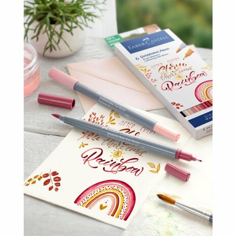 Faber Castell FC-164518 Duo Aquarelmarker Goldfaber BoHo 6 Stuks