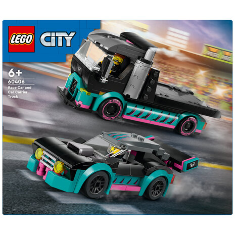 Lego City 60406 Raceauto en Transporttruck