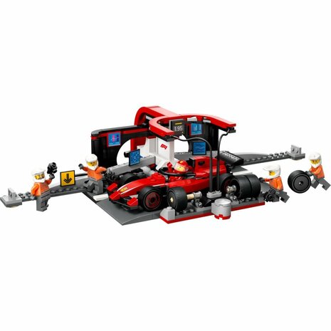 Lego City 60443 F1 Pitstop en Pitcrew met Ferrari