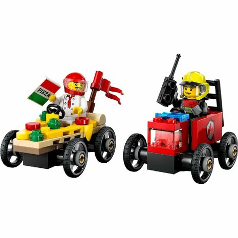 Lego City 60458 Pizzabestelwagen vs Brandweerauto