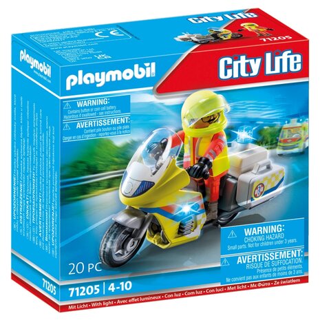 Playmobil 71205 Cityt Life Noodmotorfiets met Zwaailicht