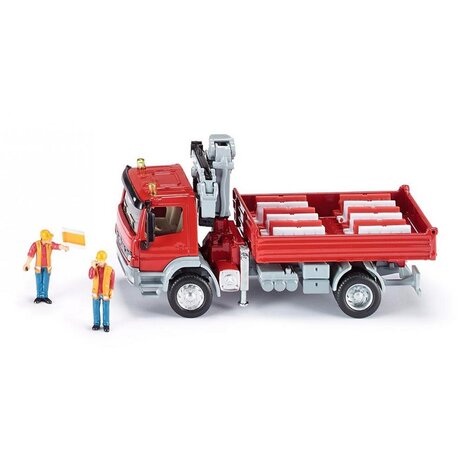 Siku 3534 Mercedes Altego met Kraan + 2 Figuren en 12 Blokken 1:50