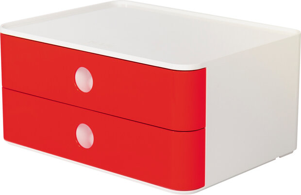 HAN HA-1120-17 Smart-box Allison Met 2 Lades Kersen Rood, Stapelbaar