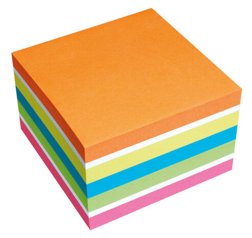 Info Notes IN-5654-53-PN Powernotes 75x75mm Ass. Briljant Blok A 450 Vel.