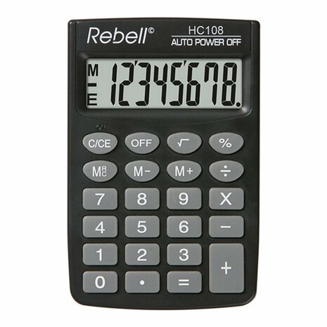 Rebell RE-HC108-BX Calculator HC108 Zwart