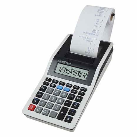 Rebell RE-PDC10-WB Printcalculator PDC10 Wit/Zwart