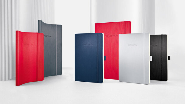 Sigel SI-CO315 Notitieboek Conceptum Pure Softcover A4 Rood Gelinieerd