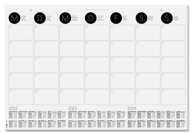 Sigel SI-HO550 Muurkalender 595x410mm Maandplanner