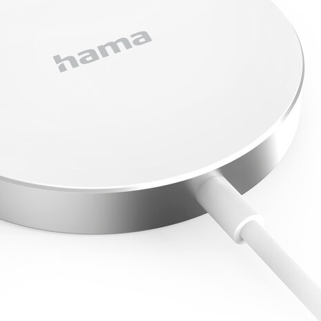 Hama Wireless Charger MagCharge FC15 15 W Draadloos Voor Apple IPhone Wit